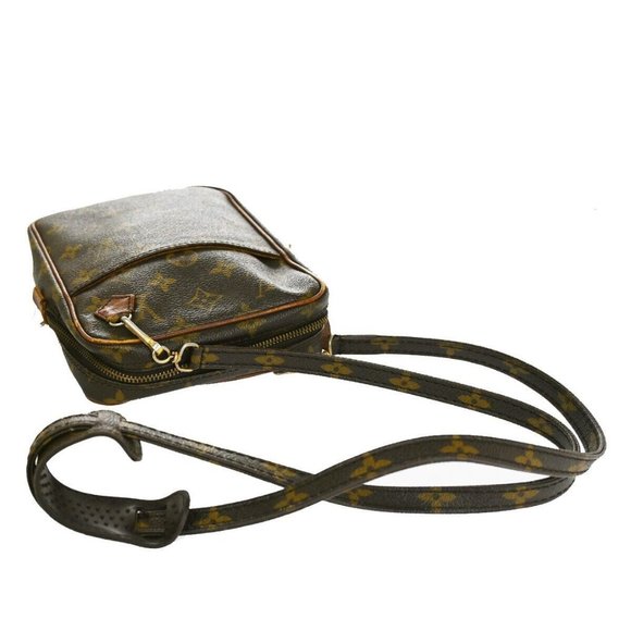 Authentic LOUIS VUITTON Danube Shoulder Bag Monogram Leather Brown - Picture 11 of 16